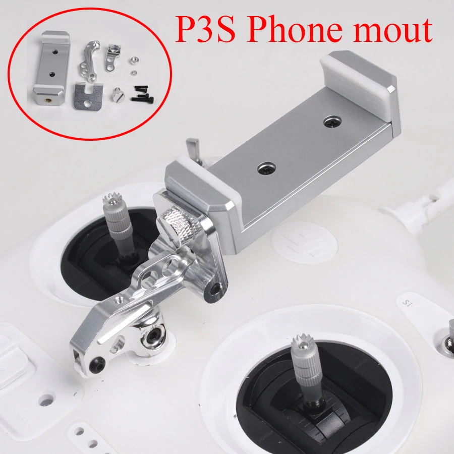 

4.7-5.5 Metal Remote Controller Phone Bracket Monitor Cellphone Extended Holder for DJI Phantom 3 Standard SE 3S Phantom 2 P2V