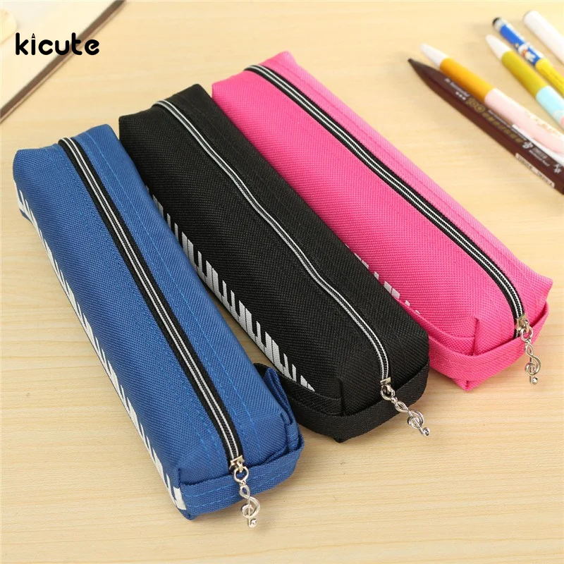 

Cute Mini Pencil Bag Pen Eraser Ruler Holder Home Sundries Pouch Bag Cloth Musical Piano Keyboard School Stationery