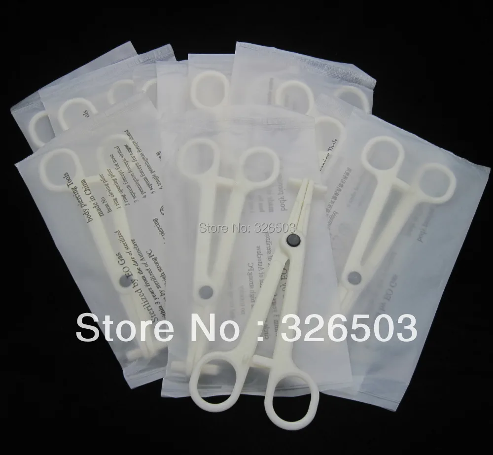 

Lot Of 5PCS Disposable Septum Forceps Clamp Plier Piercing Tool Supply WDSF-5