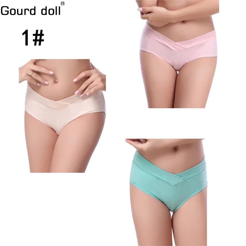 Buy 3Pcs/Lot U Shaped Low Waist Maternity Underwear