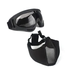 Acecare новые страйкбол тактические военные маски/CS/Военные игры полукольца маска для пейнтбола очки и маска набор Прямая