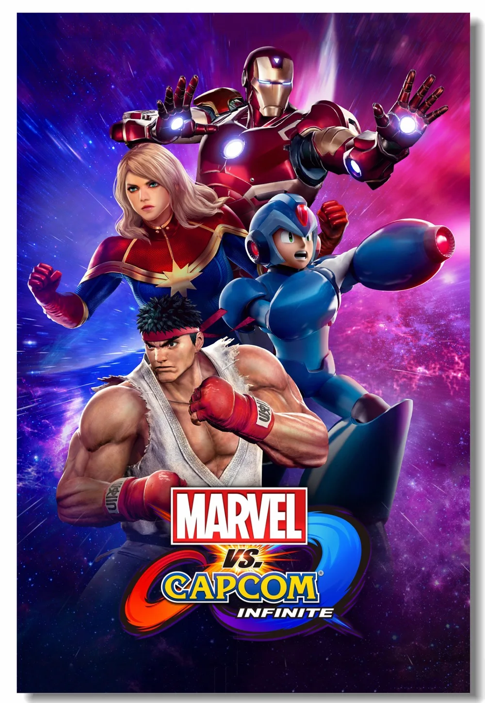 

Custom Canvas Wall Mural Captain Marvel VS Capcom Poster Marvel Rising Stickers Hulk Anime Wallpaper Nursery Room Decals #0454#