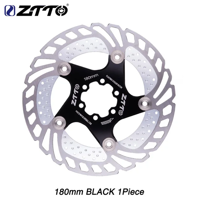 ZTTO 140/160/180/203 мм горный велосипед диск для дорожного велосипеда тормоза быстро остыть велосипеда Нержавеющая сталь охлаждения дисковые тормоза плавающий ротор - Цвет: 180mm black