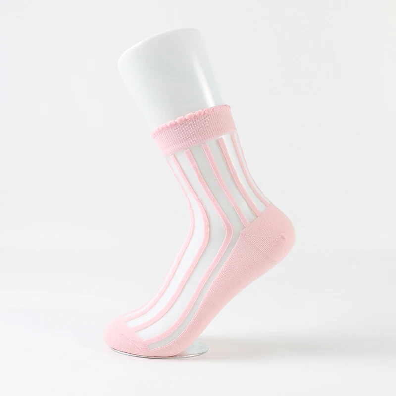 DONG AI/6 пар, прозрачные новые модные нейлоновые мягкие весенне-летние женские носки, дышащие