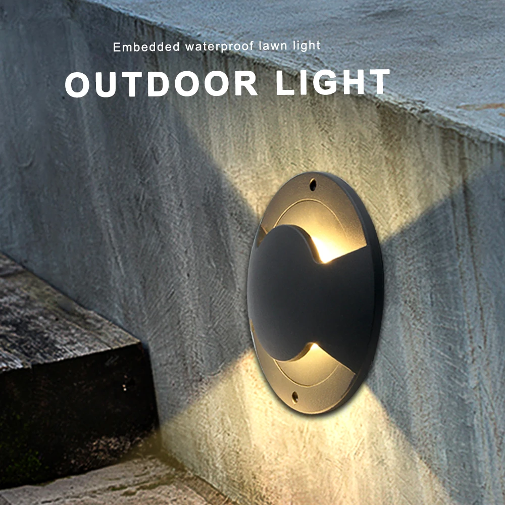 

outdoor garden lights recessed spotlight IP65 waterproof LED deck step stair underground lamps garden Lighting Wall Floor Lamp