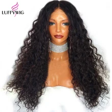 Luffy Hair 5x4,5 шелковая основа Синтетические волосы на кружеве парик человеческих волос Remy бразильские вьющиеся 13x6 передний парик шнурка волосяного покрова детскими волосами предварительно вырезанные