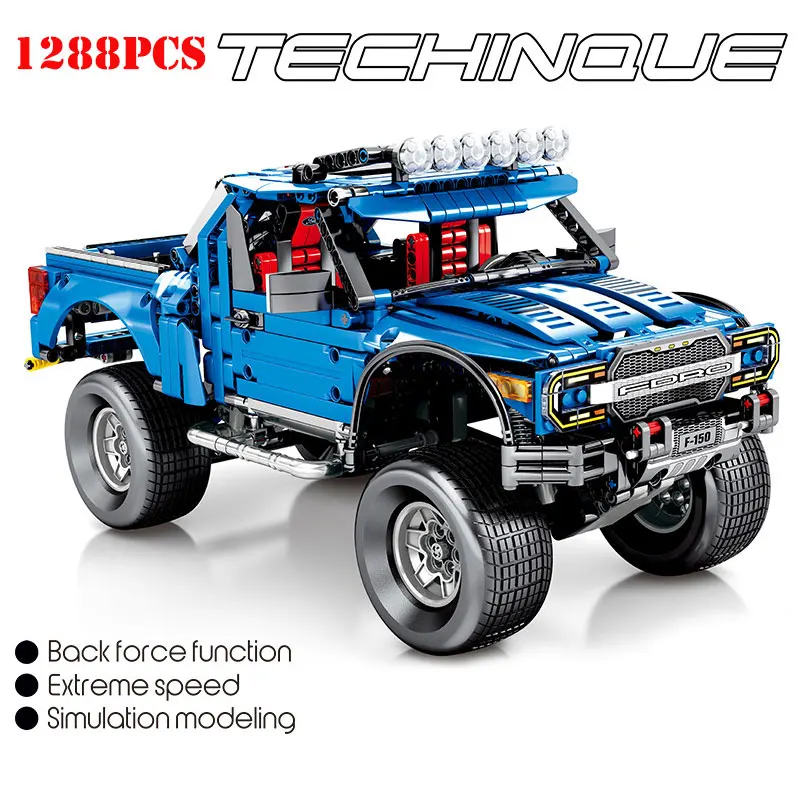 1288PCS Technic Off-Road Truck Compatible legoing Building Block Speed champions Pullback Car Brick Toy for Children kids Gifts 1288PCS Technic Off-Road Truck Compatible legoing Building Block Speed champions Pullback Car Brick Toy for Children kids Gifts