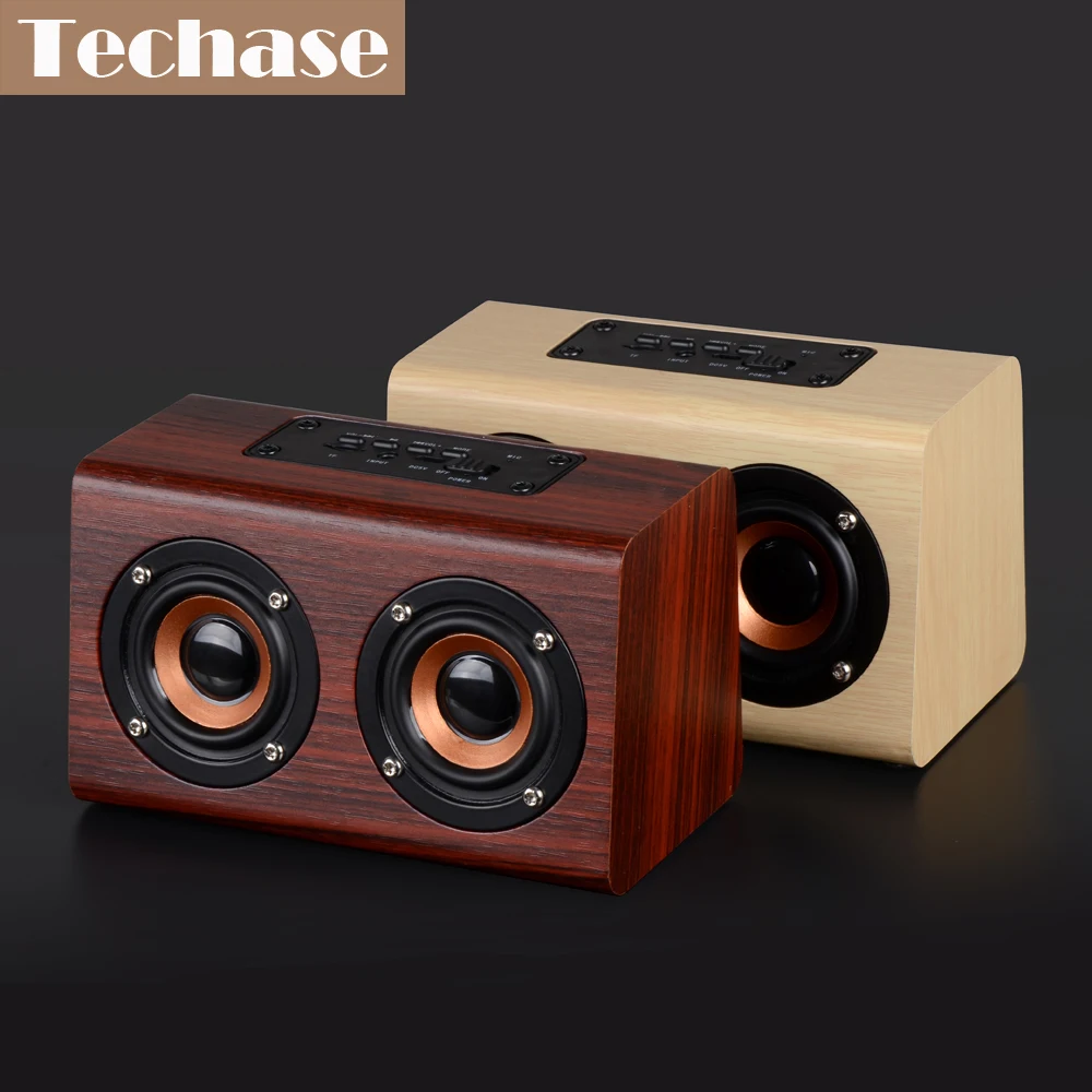 Techase parlantes Bluetooth Портативный Динамик Caixa де сом Para PC Haut parleur bluetooth деревянный альт falante TF/AUX-В HiFi