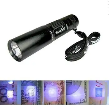 

TANK007 TK-566 CREE 3W 395-400 nm UV LED Aluminum Led Flashlight by 14500 or AA Battery