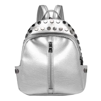 

Classic Rivets Women Mini Backpacks PU Leather Women Zipper Casual Rivet Mini Backpack PU Leather Kids Shoulder School Bag Z50