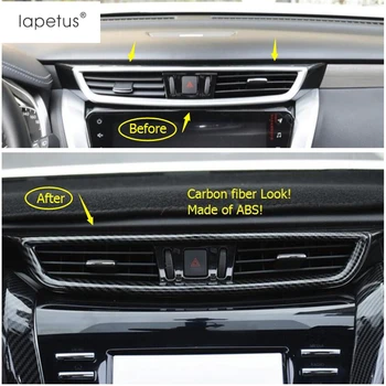 

Lapetus Accessories Fit For Nissan Murano 2015 2016 2017 2018 ABS Central Air Conditioning AC Outlet Vent Frame Cover Kit Trim