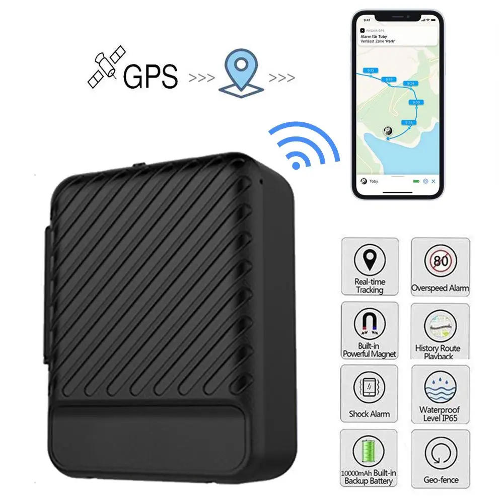

Car GPS Locator Strong Magnetic Free Installation 10000mAh Long Standby Car Tracker Real-time Tracking Waterproof