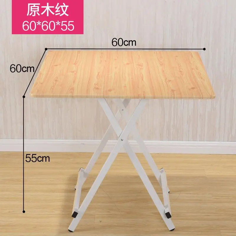 0%Solid Wood Folding Table Home Eating Small Table Small Apartment Two People Four People Kitchen Portable Stall Table - Цвет: style11