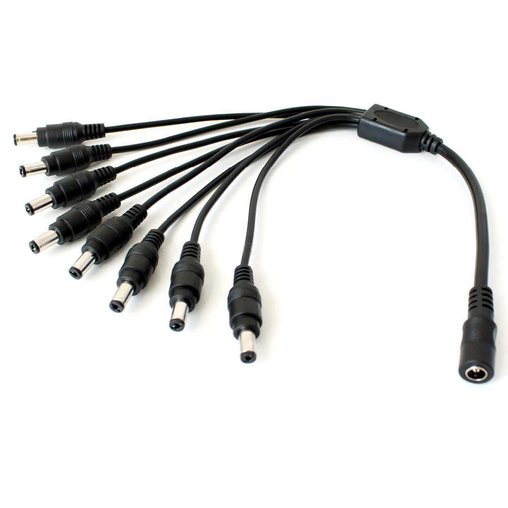 High Speed 8-Way 1 Female to 8 Male CCTV Power Splitter Cable Hub for Camera DVR Security Kit video cctv accessories High Speed 8-Way 1 Female to 8 Male CCTV Power Splitter Cable Hub for Camera DVR Security Kit video cctv accessories