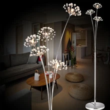 Современный хрустальный Торшер для гостиной, декоративный светодиодный светильник с цветами, стальные стоячие лампы для спальни, Классический светильник итальянского дизайнера