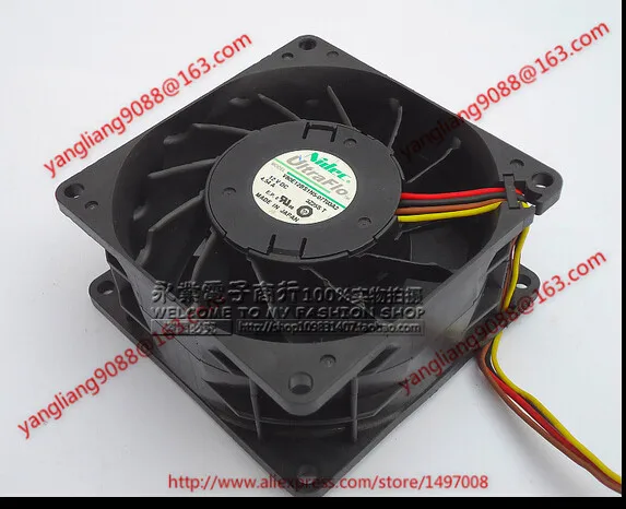 

Free Shipping For Nidec V80E12BS1N5-07T03A2 DC 12V 4.54A, 80x80x38mm 4-wire Server Square Cooling Fan
