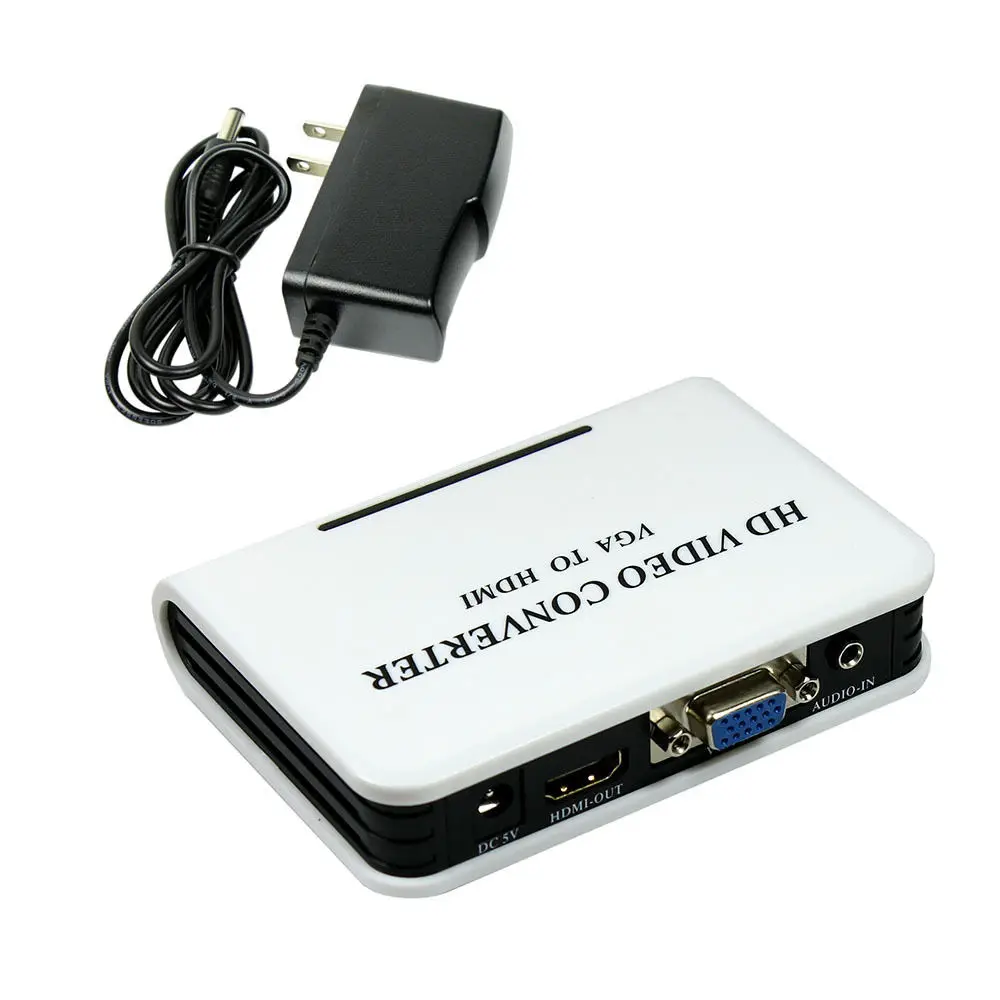  Audio VGA a HDMI 1080 P Full HD TV Video Converter Adapter Box per il Computer Portatile PC Digital