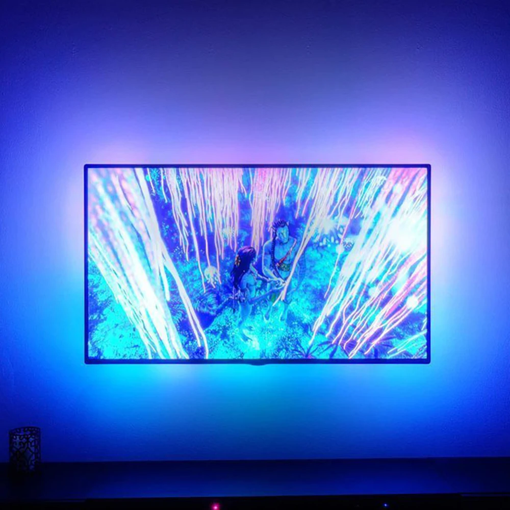 Beste Ambilight WS2812B 5050 Droom Kleur RGB LED Strip licht TV Monitor Desktop PC Scherm Backlight verlichting Pixel Tape Lint 1 M ~ 5 M