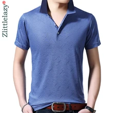 Новинка, брендовая Повседневная летняя рубашка поло с коротким рукавом, мужская рубашка из Джерси, роскошные мужские футболки поло, модная одежда 42253