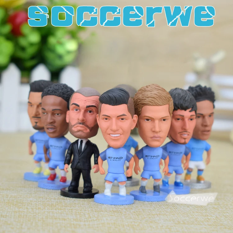 

CITY FC [9PCS + Display Box] Soccer Player Star Figurine 2.5" Action Dolls
