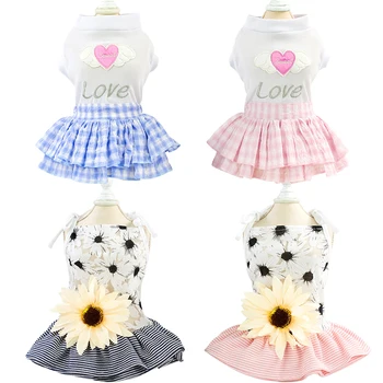 

Dog Cat Dress Dogs Clothes For Small Dog Pet Angel Princess Dress Teddy Dress Skirt Puppy Flower Clothing Fashion Pet CatCostume