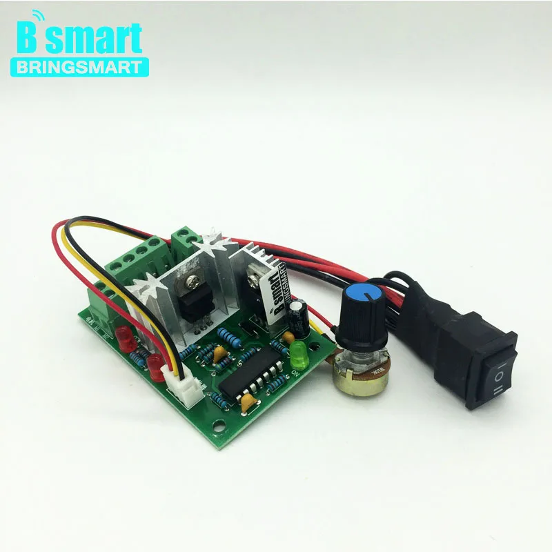 

Bringsmart CCM2 10V 12V 24V 30V PWM DC Motor Speed Controller 120W Indicator Lamp Positive and Negative Switch Controller