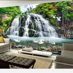 Beibehang пользовательские обои 3d papel де parede фото росписи пейзажей водопад воды росписи гостиная обои росписи