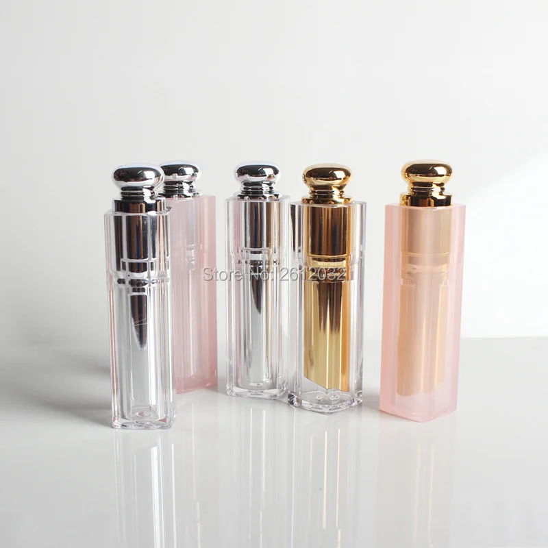 Free Shipping 2Colors Empty Comestic Lipstick Tube DIY Transparent Plastic Lip Balm Tubes Cosmetic Container 82