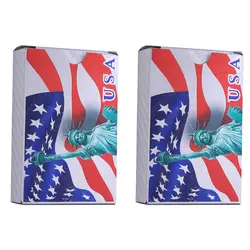 США Стиль игральные карты двойной комплекты Водонепроницаемый полный цвет ПВХ Набор для покера Прочный творческий подарок и стразами