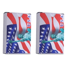 USA Playing Cards Waterproof Plastic Poker Cards Collection Durable Game Card Creative Gift Diamond Plastic Playing Cards bicycle tragic royalty playing cards original poker cards for magician collection card game