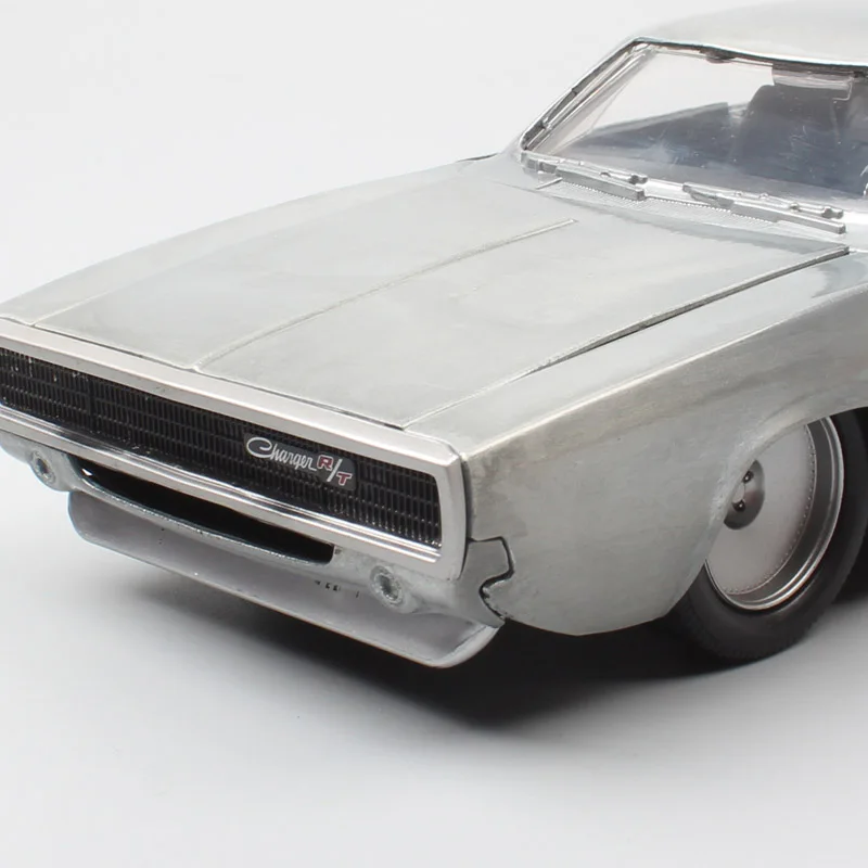 1/24 Jada 1968 Dodge зарядное устройство гоночный литой автомобиль металлические модели миниатюрный маленький автомобиль Хобби игрушки для детей коллектор серебро