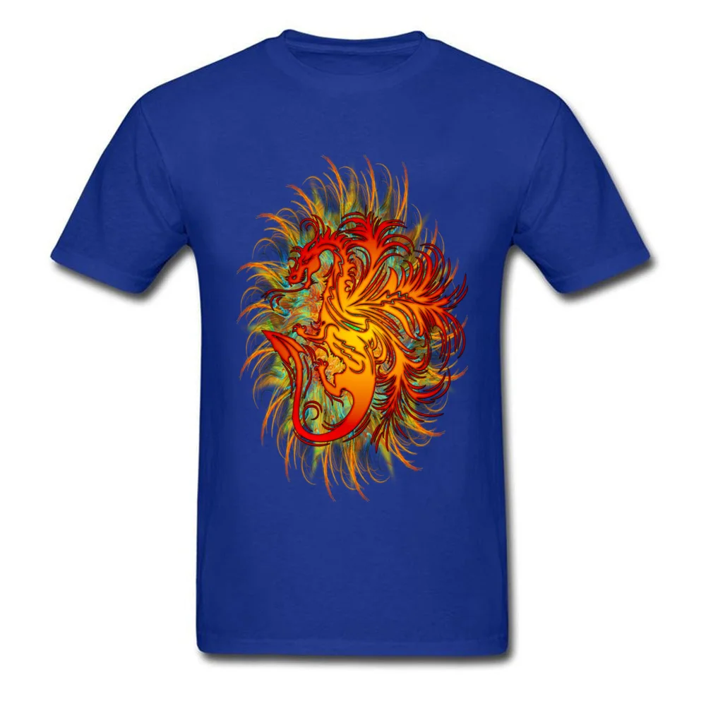 Dragon Psychedelic Fire Summer Fall Pure Cotton Crew Neck Tops T Shirt Short Sleeve Casual Tee Shirt Oversized Top T-shirts Dragon Psychedelic Fire blue