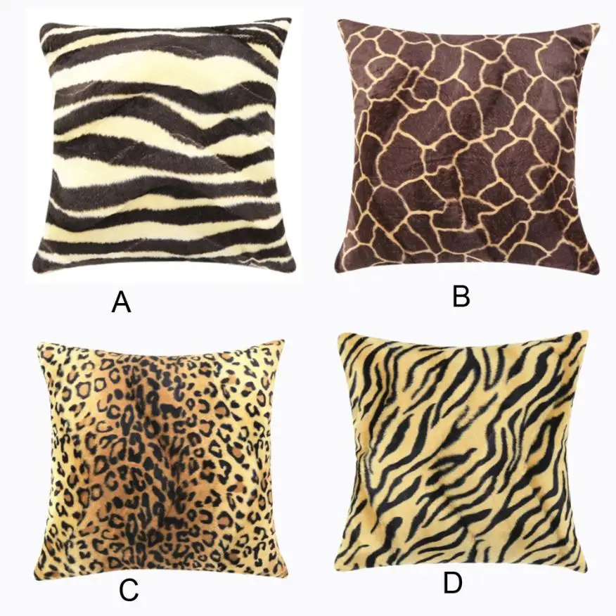 

2018 Pillow Case 45*45 Animal Zebra Leopard Print Pillow Case Sofa Waist Throw Cushion Cover Home Decor Free Shipping NEW DE18