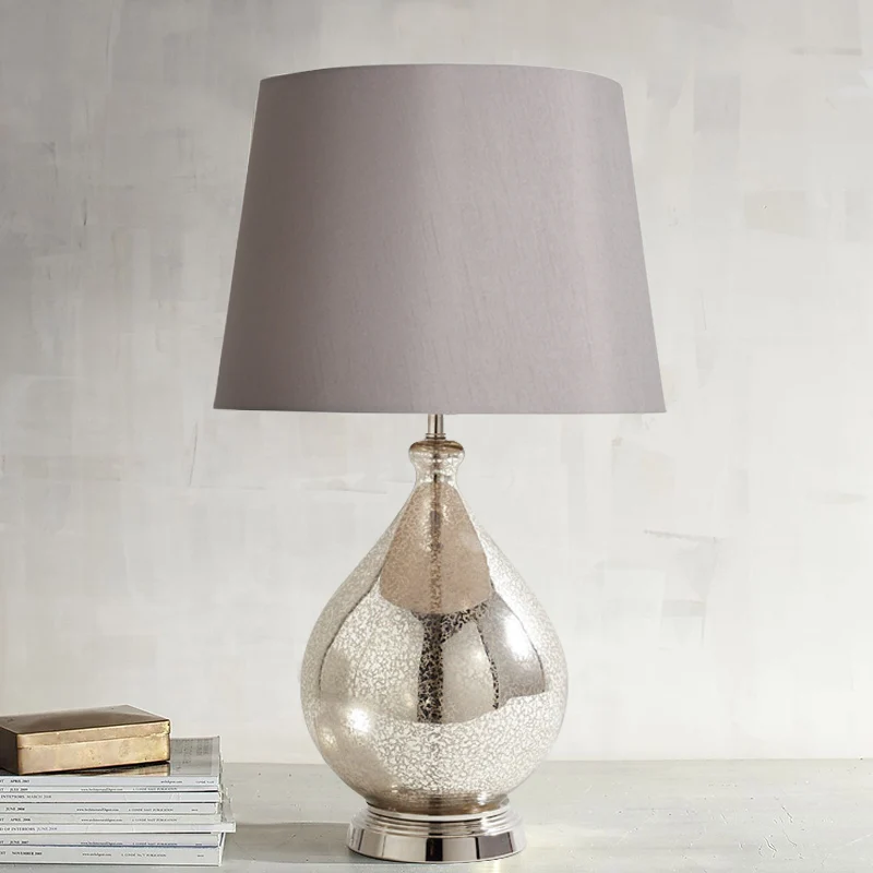 

Creative Romantic Simple Bedroom Table Lamp Modern Personality Gray Coffee Nordic Table Lamp Warm Remote Control Table Lamp