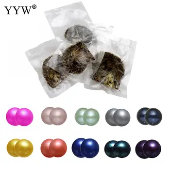 

10 Bag Akoya Cultured Sea Pearl Oyster Beads Pearls Potato Twins Wish Pearl Oyster Mixed Colors 7-8mm Vacuum-Packed Jewelry