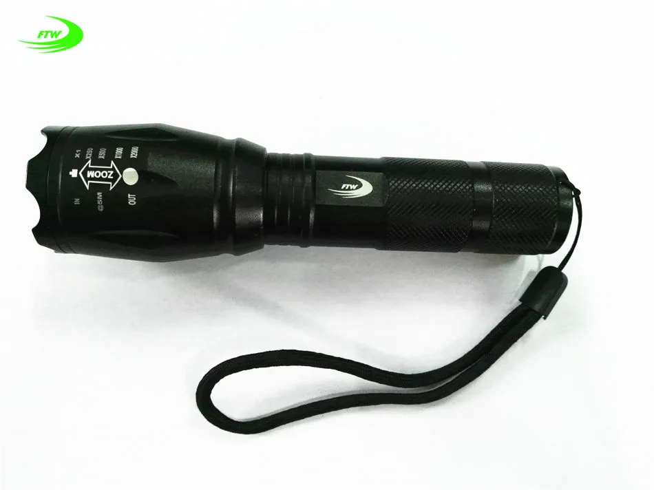 Perfect flashlight T6 led flash light 7W 2000 Lumens 3 Mode high power zoomable waterproof torch lamp flash light 14650 /AAA FL0811 0