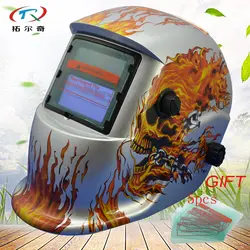 Батарея li сварочный шлем авто затемнение серебряный желтый солнечной и внутренняя Мощность сварочное оборудование маска МИГ tig шляпа HD08