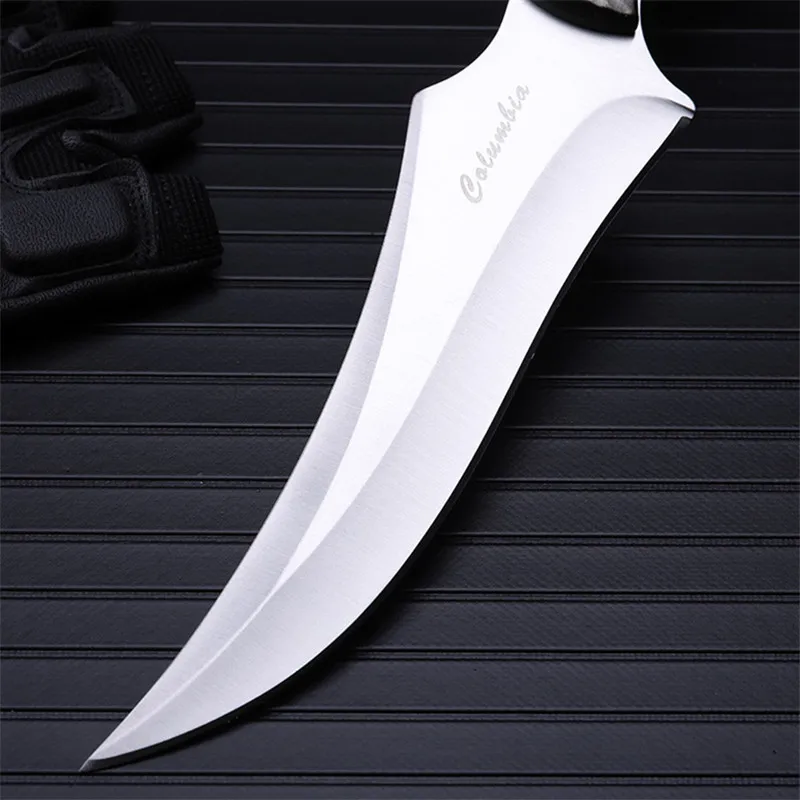 Outdoor Self-defense Field High Hardness Saber Wilderness Survival Fruit Knife Small Straight Cutting Tool Aluminium Handle