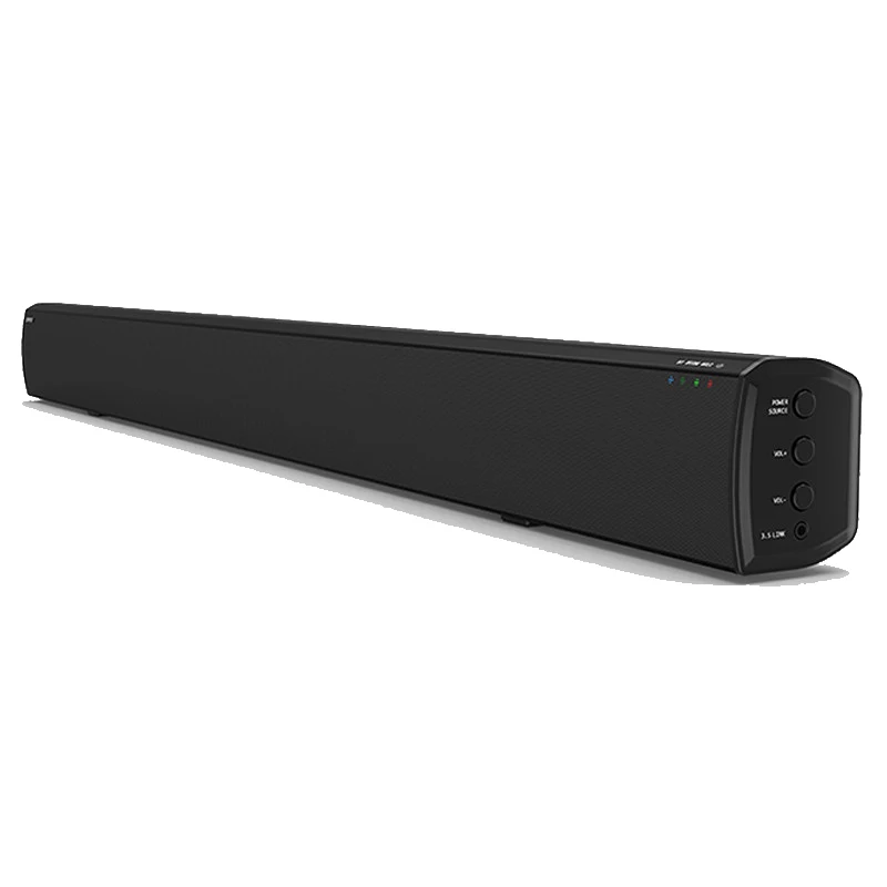 DHL Bluetooth TV Soundbar Slim wireless home theater speakers with 20W*2 Super BASS For LED TV PC IPAD Smartphone (Black)