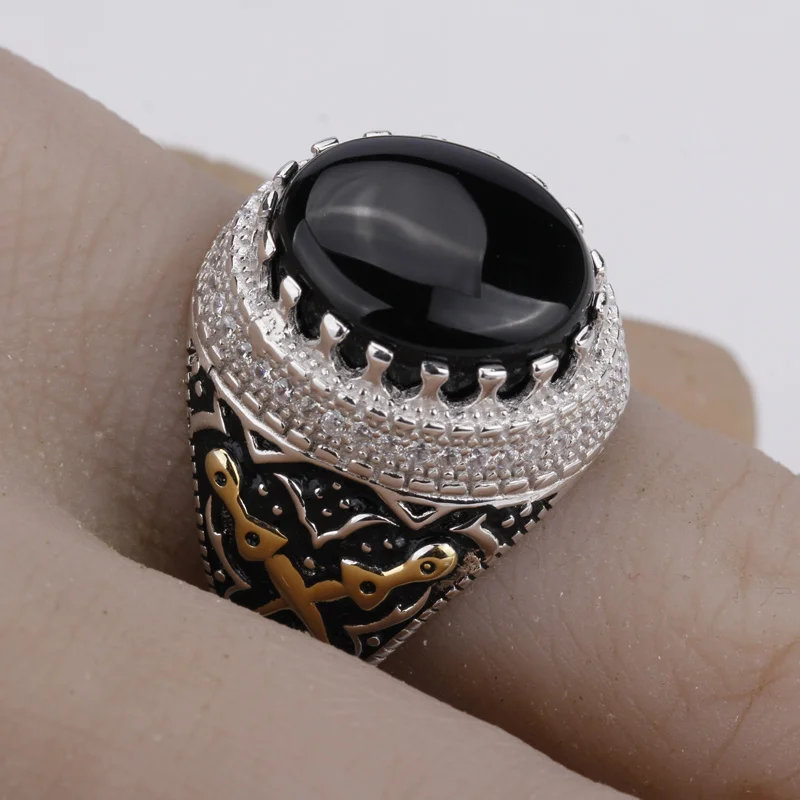 Мужское кольцо из серебра с драгоценным камнем|stone men rings|stone ring menstone |