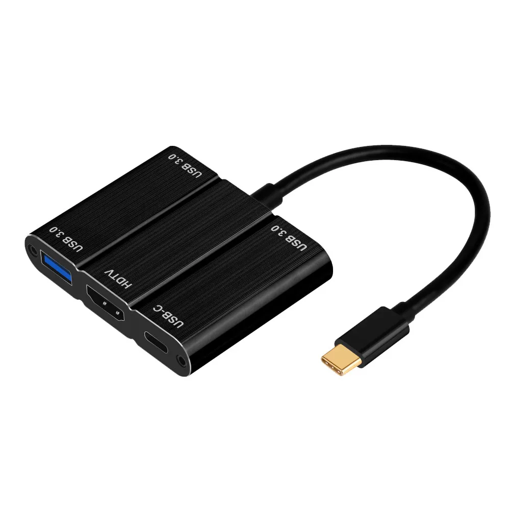 CARPRIE type-C док-адаптер USB 3,0 type C 4K HDMI концентратор адаптер 90 Вт Зарядное устройство Док-станция концентратор 5 в 1 90 Вт PD зарядное устройство для nintendo/MacBook