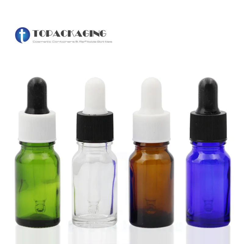 

10ML * 100 Dropper Bottle Small Empty Cosmetic Container Glass Serum Reagent Pipette Sample Essential Oil Makeup Refillable Pack