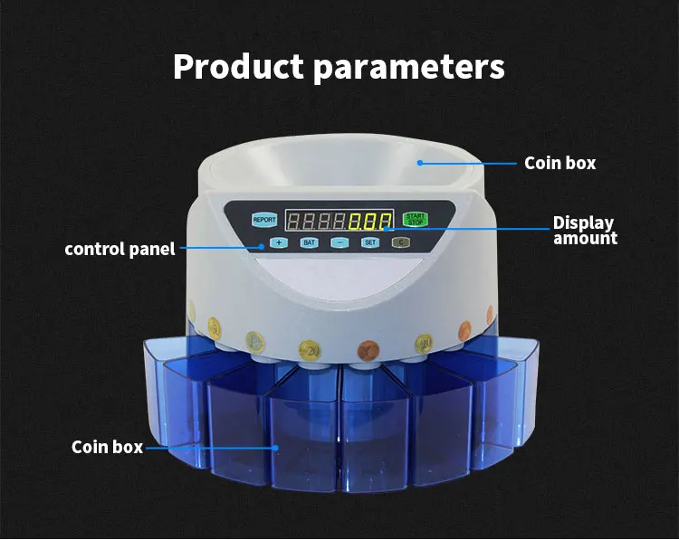 220 V/110 V Электрический сортировщик монет светодиодный дисплей цифровой автоматический электронный счетчик монет Сортировщик машина XD-9002(можно настроить