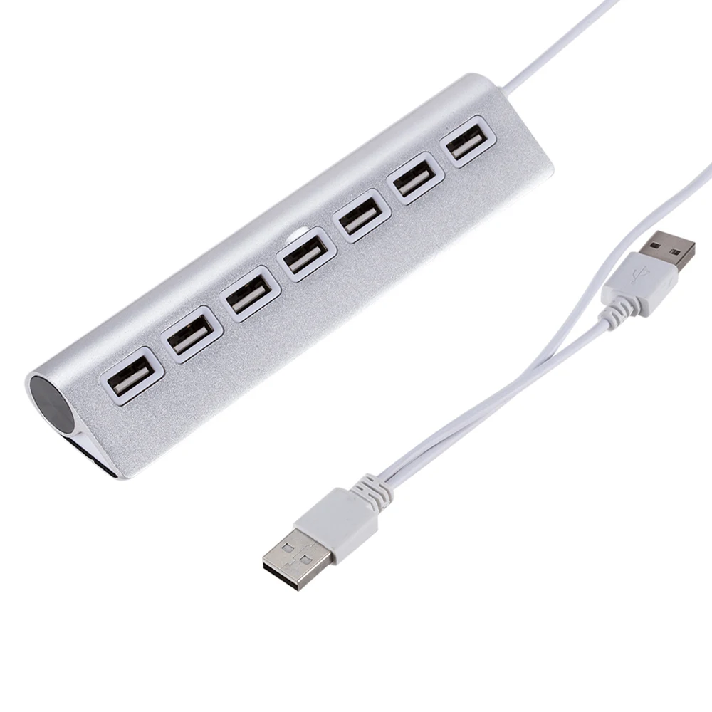 

7 Ports USB HUB Usb 2.0 Multi Splitter USB2.0 HUB Power Adapter Connector For Windows Tablet Laptop Computer Notebook Converter