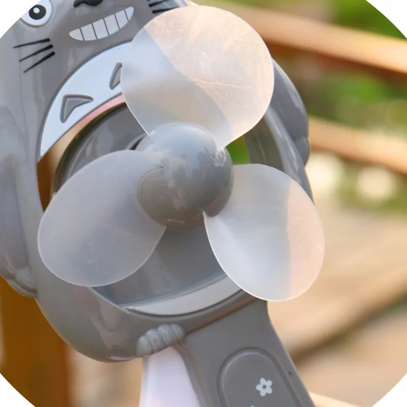 Милый мультяшный мини-вентилятор для фанатов Тоторо, студенческий портативный ручной экологичный крутой вентилятор, креативная Портативная Игрушка