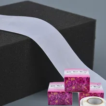 Клейкая шелковая Защитная пленка для ногтей из стекловолокна усиленные инструменты 3*100 см Белый УФ-гель акриловый инструмент для дизайна ногтей