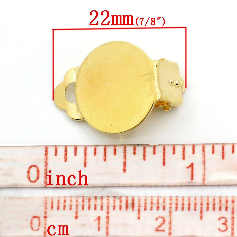 DoreenBeads 20 золотых сережек с зажимом 22x15 мм (B06050) yiwu|earring clip findings|clip earring findingsearring findings |