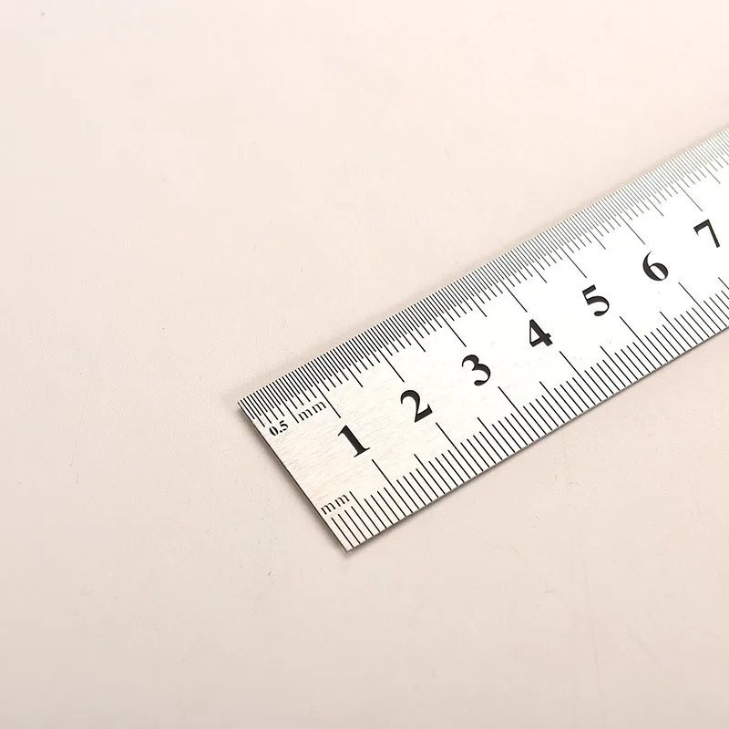Металлическая измерительная линейка из нержавеющей стали, 1 шт., прецизионный двухсторонний измерительный инструмент, 30 см,, школьные офисные аксессуары