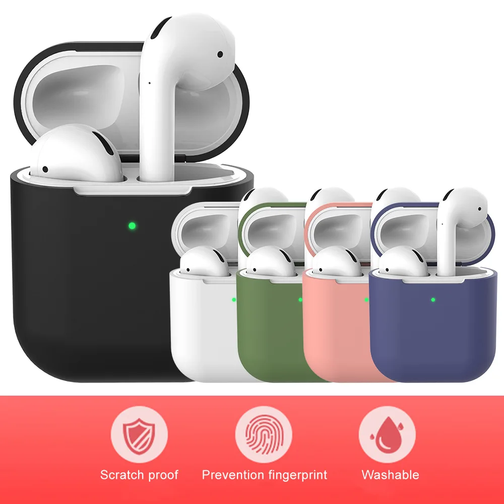 

Earphone Case for AirPods 2 1 Silicone Cover Wireless Bluetooth Headphone for Air Pods Pouch Protective for AirPod Case