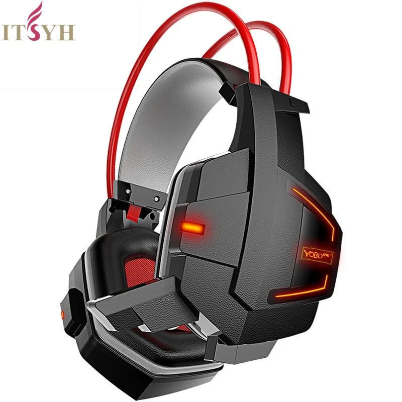 ITSYH Professional Game Headphone with microphone Stereo Surround Over Ear Gaming Headset